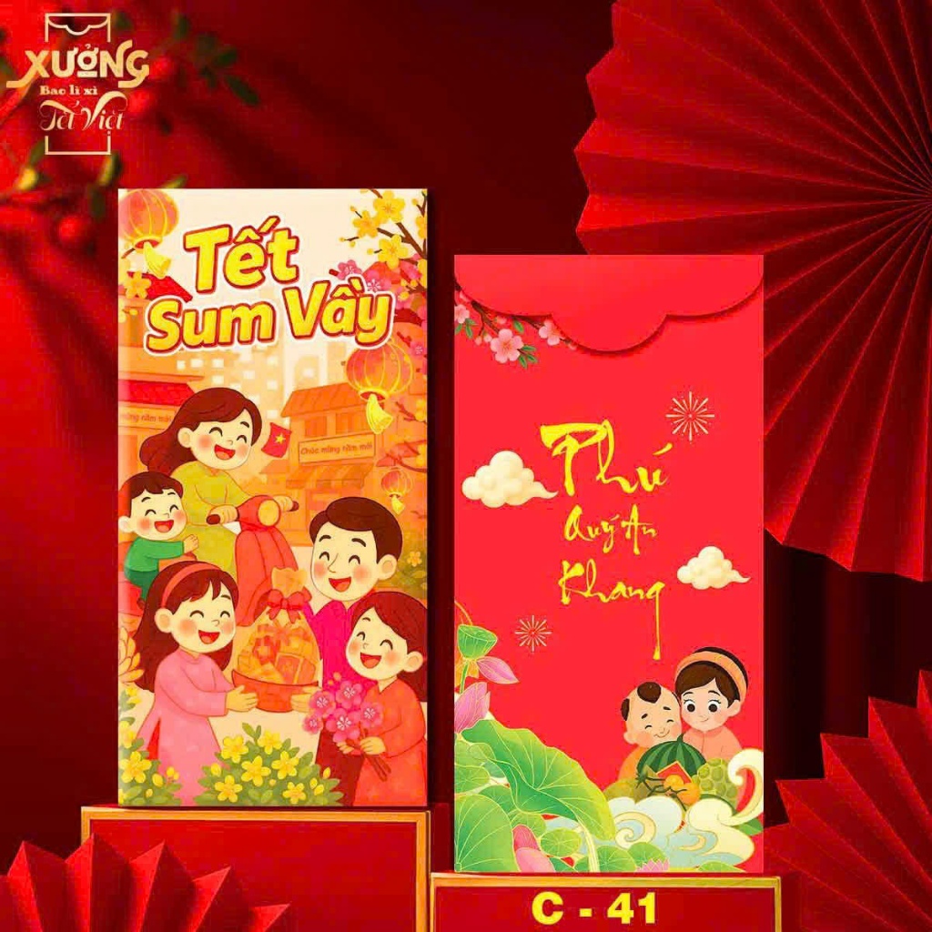 Combo 10 Bao Lì Xì Gia Đình Sum Vầy Bao Lì Xì 2026 Set 10 Bao Lì XÌ Tổng Hợp Nhiều Mẫu - Đồ Chơi  Cho Bé PUKAPI