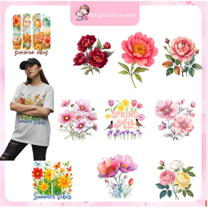 Hình ủi nhiệt quần áo mẫu HOA LÁ ủi áo tại nhà,nhiều mẫu,nhiều size, ủi tại nhà bằng bàn ủi-miếng vas áo