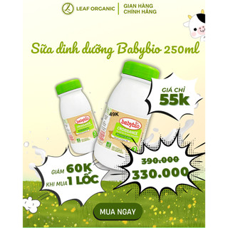 Lốc sữa nước dinh dưỡng tăng trưởng hữu cơ Babybio cho bé 10-36 tháng tuổi