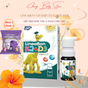 LineaBon K2+D3 Dạng Xịt Tiện Lợi, Hỗ trợ hấp thu Canxi cho trẻ,chai 10ml + quà