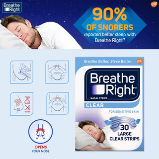 Miếng dán mũi chống ngáy Breathe right nasal strips 30 miếng