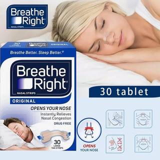 Miếng dán mũi chống ngáy Breathe right nasal strips 30 miếng