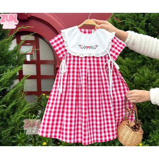 Váy Bé Gái Cổ Yếm Tháo rời 2-10 Tuổi Dáng Chữ A , Thoải Mái Vận Động - Phù Hợp Lê Tết, Noel, Đi Học, Đi Chơi