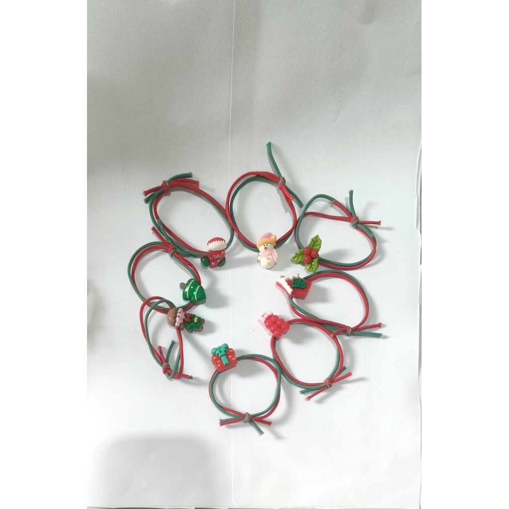 1 sợi dây cột tóc hình Noel Giáng Sinh an lành