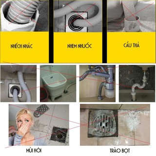 Đầu Nối Thoát Nước Ngăn Mùi Chống Trào Ngược | Đầu Thoát Sàn Máy Giặt Lavabo Chậu Rửa Đa Năng