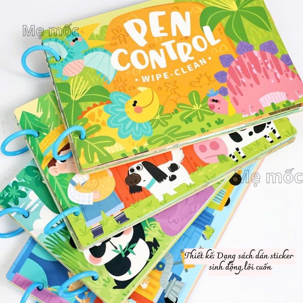 Combo Học Liệu Bóc Dán Montessori Thông Minh 17 Chủ Đề Và Toán Học, Đồ Chơi Montessori Giáo Dục Sớm Cho Bé