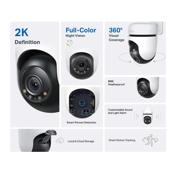 Camera Wifi TP-Link Tapo TC70| TC65| C510W (360° | 3MP | 2K | Wifi 2.4Ghz| Micro 2 chiều | Nhìn đêm)