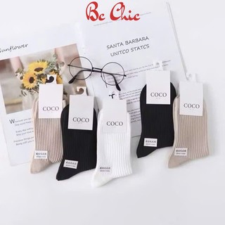 SET Tất / Vớ cổ cao cotton Nam Nữ T 905 chống hôi chân, co giãn tốt BC_CHIC LINGERIE