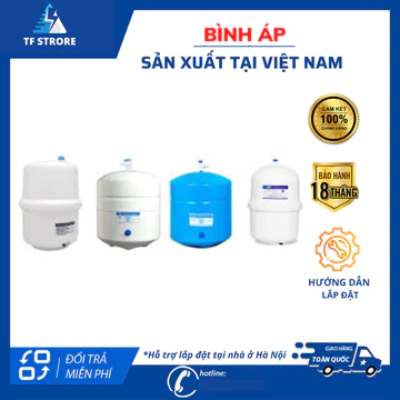 [CHÍNH HÃNG + TẶNG KÈM VAN] Bình Áp Máy Lọc Nước RO - Bình Chứa Nước Cho Các Loại Máy Lọc Nước - Made in Đài Loan