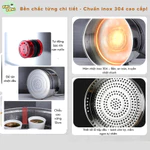 ( C) nồi hấp 3 tầng công nghiệp - dùng cho nhà hàng, bếp ăn tập thể, xưởng làm bánh, bảo hành 1 năm — ảnh 3