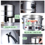 ( C) nồi hấp 3 tầng công nghiệp - dùng cho nhà hàng, bếp ăn tập thể, xưởng làm bánh, bảo hành 1 năm — ảnh 4