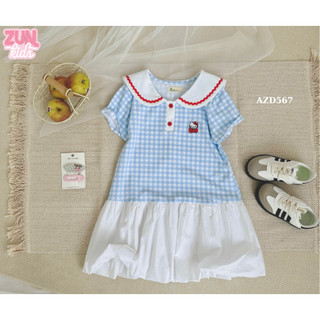 Váy Bé Gái Thun Thủy Thủ Kitty AZD567 – Form Dáng Bí, Cotton Mềm Nhẹ, Dễ Thương