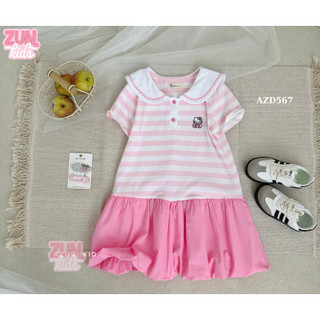Váy Bé Gái Thun Thủy Thủ Kitty AZD567 – Form Dáng Bí, Cotton Mềm Nhẹ, Dễ Thương