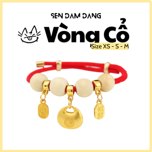 Vòng Cổ Dây Đỏ Cho Mèo Size XS - S - M