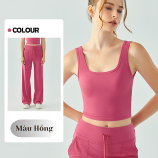 Bộ Tập Yoga Nữ Ống Rộng TUẤN HD (Mã CP) - Set Áo Lưng Xoắn & Quần Dây Rút Thể Thao Tôn Dáng