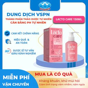 Dung Dịch Vệ Sinh Lacto Care Hương Nước Hoa Chai 150ML - Chiết Xuất Từ Trà Xanh Và Lô Hội Giúp Duy Trì Độ Ẩm