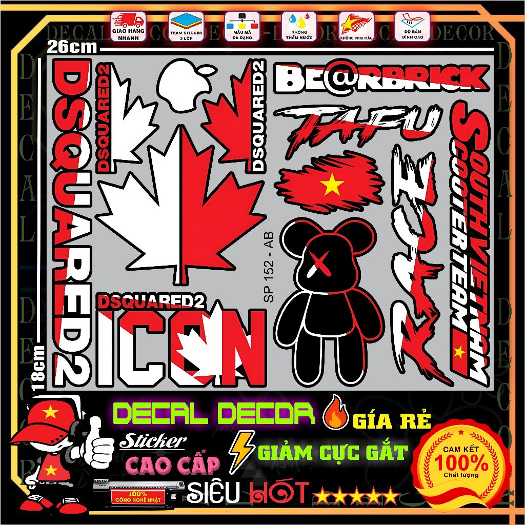 sticker hình dán xe siêu hót trend - team, trang trí xe(SP152) | Shopee ...