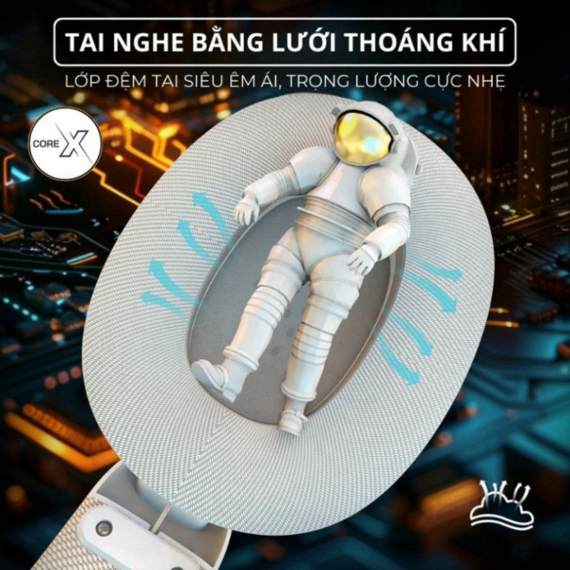 Tai Nghe Bluetooth Chụp Tai Không Dây Headphone Attack Shark L80 Âm Bass 3D Chơi Game Giải Trí