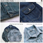 Áo Khoác Jean Denim Wash 3 Màu,  Áo Khoác Jean Nam, Áo Bò Nam, Phong Cách Trẻ Trung Năng Động Áo Khoác Form Boxy Nam Nữ — ảnh 6