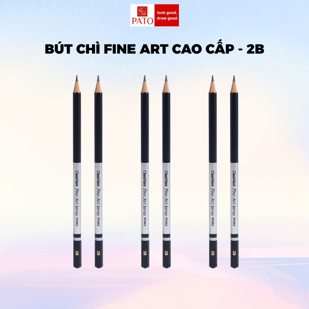 Bút Chì Gỗ Cao Cấp Fine Art 2B - 1 Chiếc, Nét Bút Mịn, Dùng Làm Họa Cụ Vẽ Tranh, Phác Thảo Chuyên Nghiệp PC902