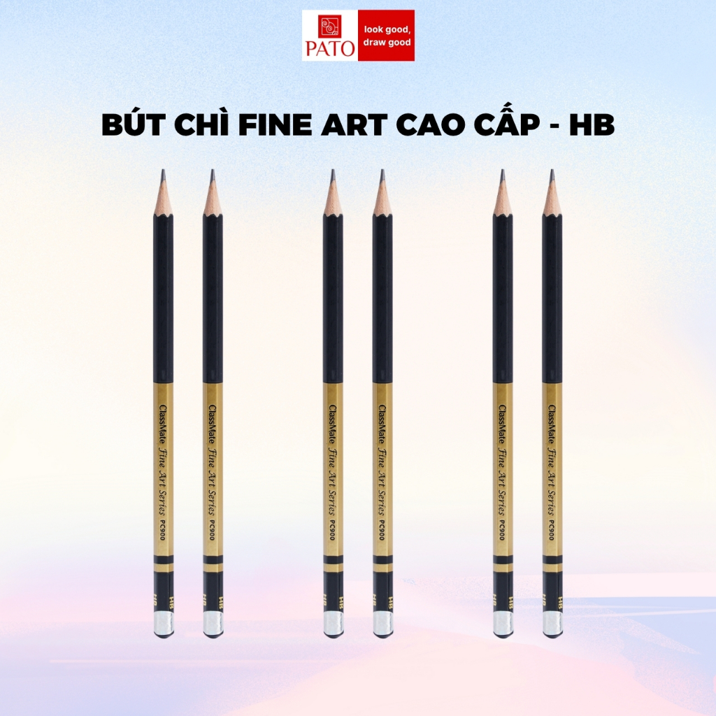 Bút Chì Gỗ Cao Cấp Fine Art HB - 1 Chiếc, Nét Bút Mịn, Dùng Làm Họa Cụ Vẽ Tranh, Phác Thảo Chuyên Nghiệp PC900
