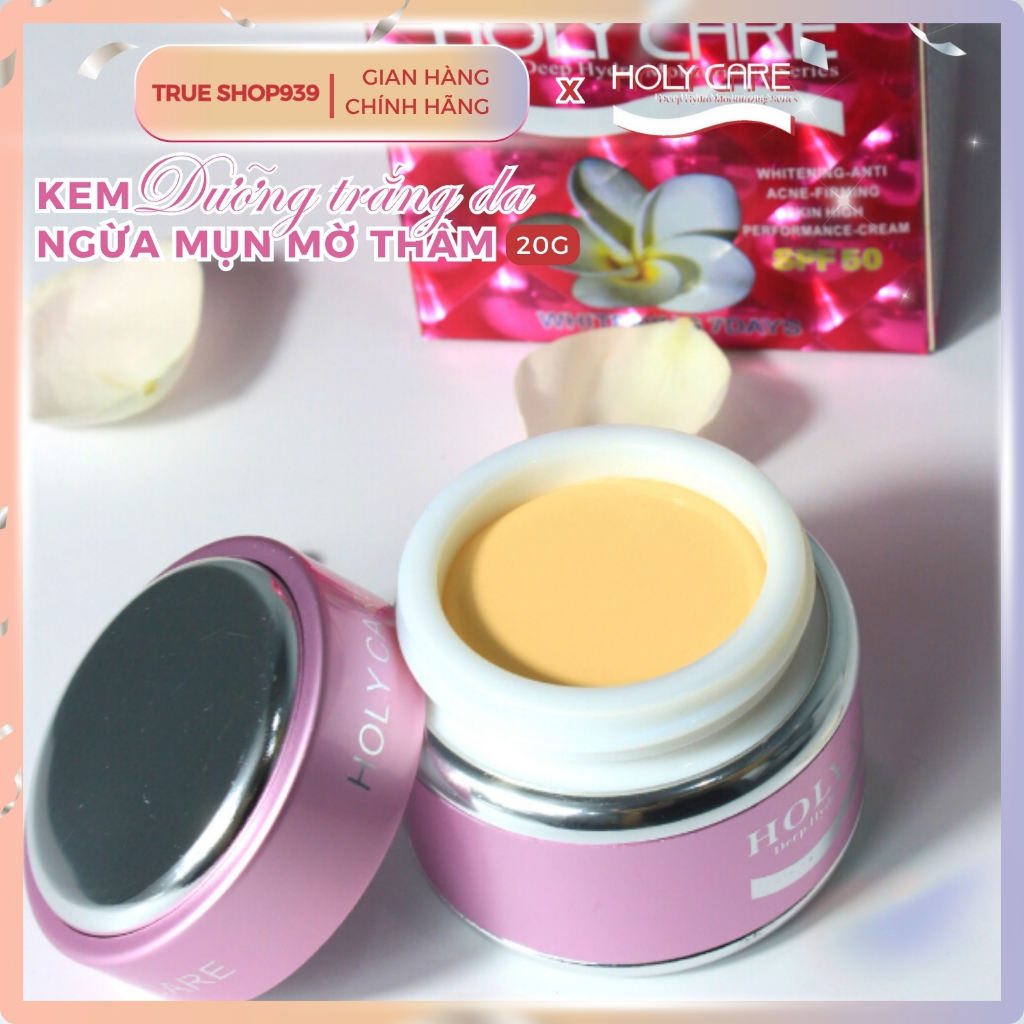 Kem dưỡng trắng da ngừa mụn HOLY CARE ANTI ACNE-FIRMING SKIN WHITENING 7 DAY 20g (Hồng)