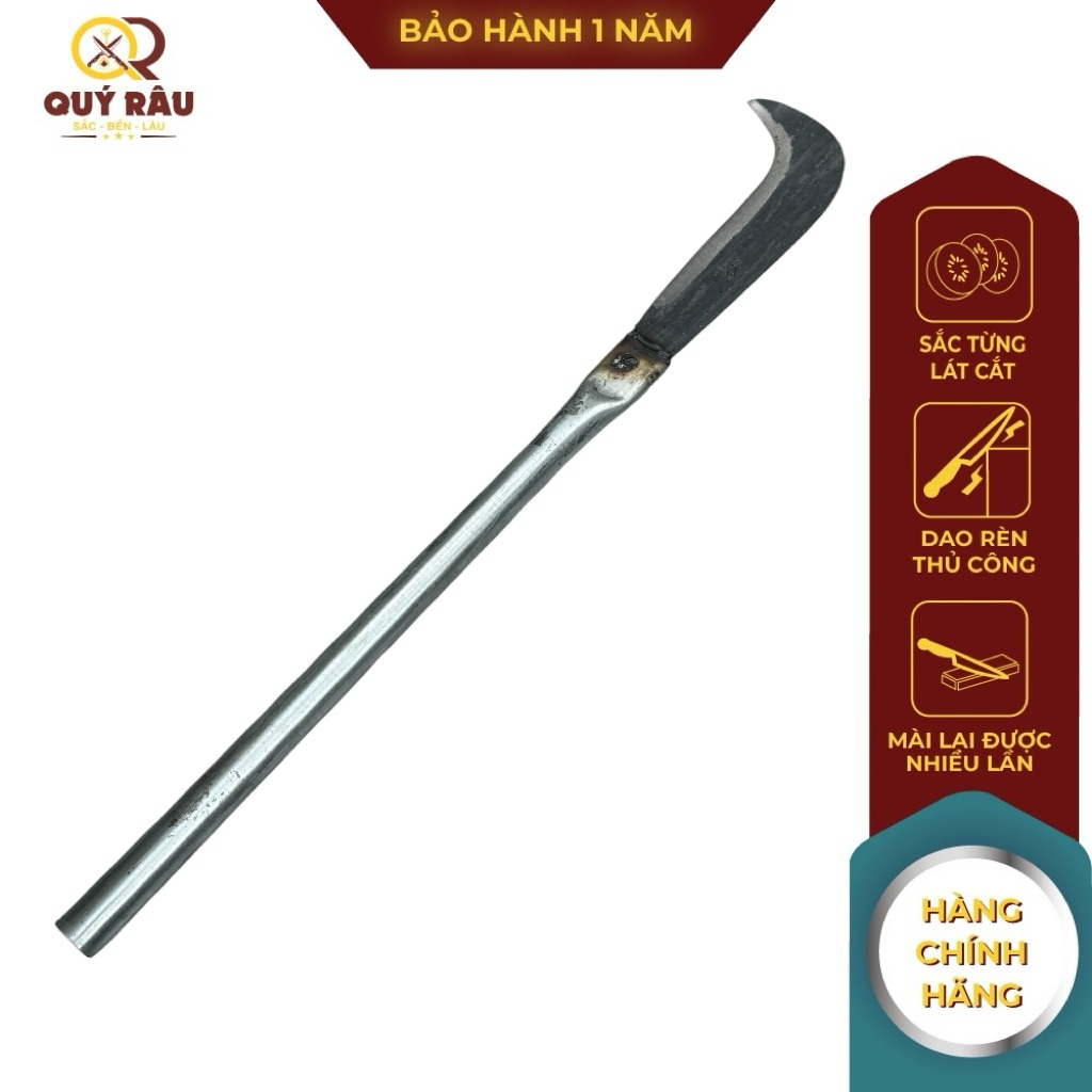 Rựa chặt cây làm từ thép tấm, dài 80cm, cán tuýp chắc chắn, dùng rất ...