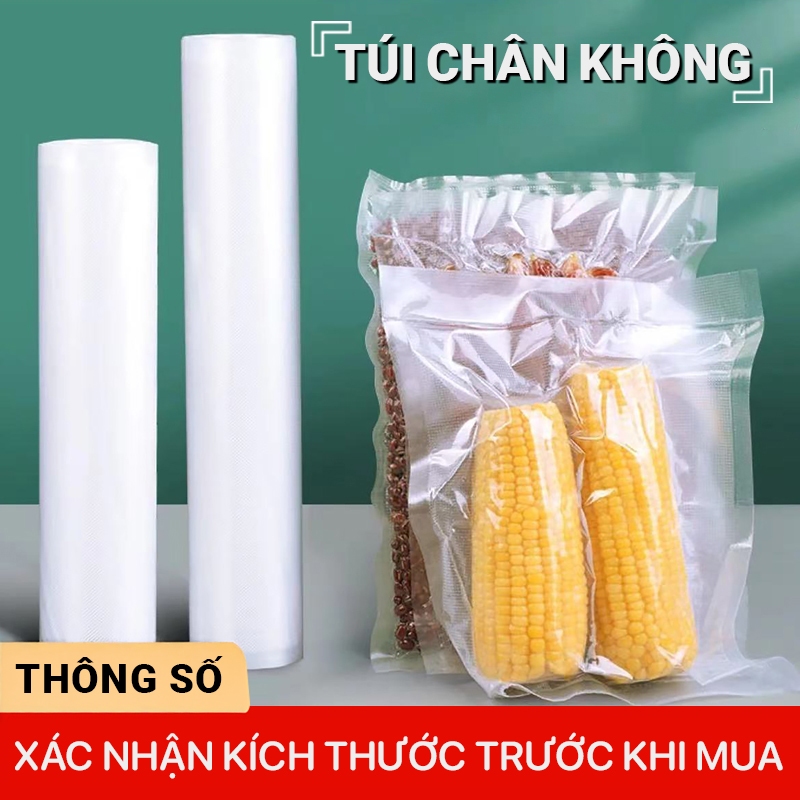 Kaleis Túi hút chân không 1 mặt nhám bảo quản thực phẩm – dày bền, hàn kín, dùng cho mọi máy hút