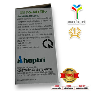 1 Hộp 25 gói NPK 7-5-44+TE Hợp Trí (Gói 40g) - Kích Thích Ra Hoa Sớm, Trổ Bông Đồng Loạt, Chắc Hạt