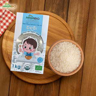 Gạo trắng Japonica hữu cơ Bebi Hasabio