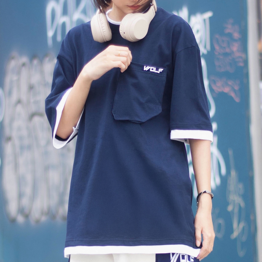 Áo Thun Có Túi Thêu Hopper - Scorpion - Wolf Nam Nữ Unisex Form Rộng Oversized