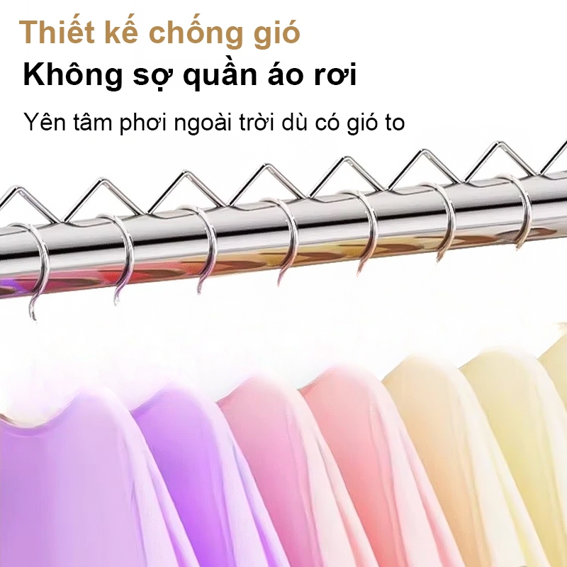 𝐎𝐥𝐢𝐟𝐞Giá Phơi Quần Áo Inox Cao Cấp Giá Treo Quần Áo Gấp Gọn Mẫu Mới Sào Phơi Quần Áo Có Thể Mở Rộng Có Bánh Xe
