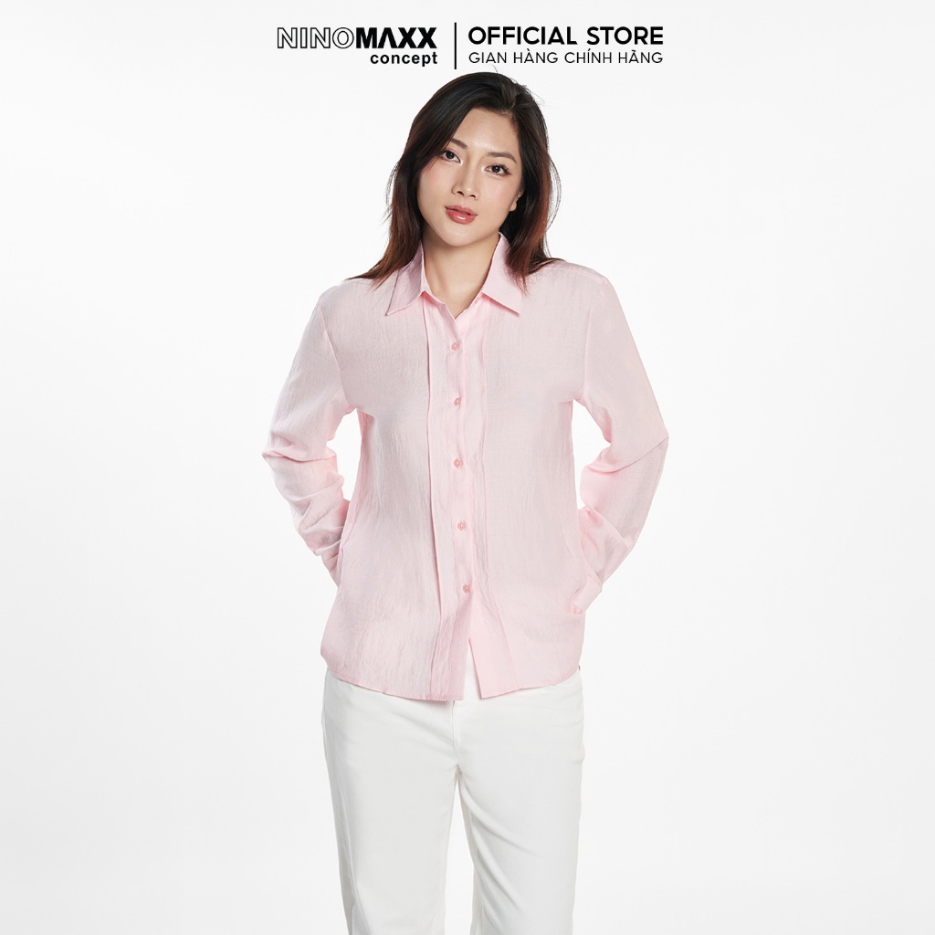 Áo Sơ Mi Nữ Thời Trang Tay Dài Ninomaxx 2502004
