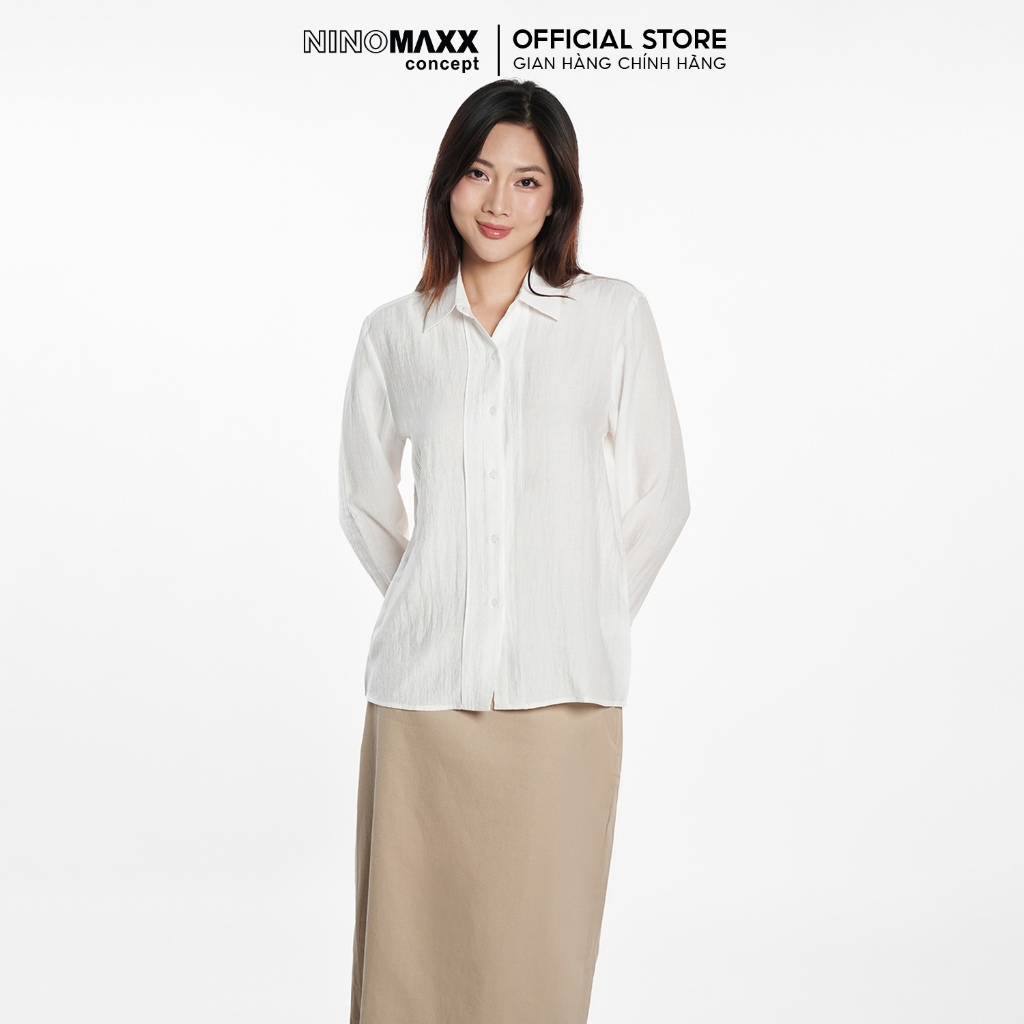 Áo Sơ Mi Nữ Thời Trang Tay Dài Ninomaxx 2502004