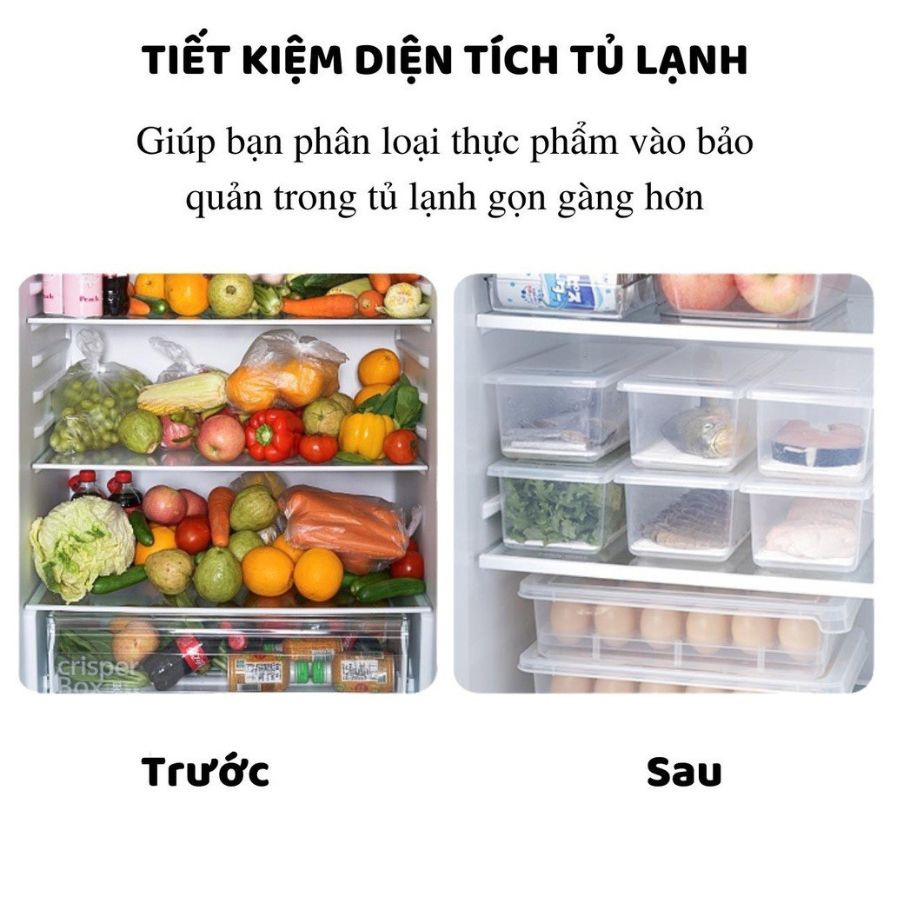 Hộp Nhựa Đựng Thực Phẩm Tủ Lạnh, Hộp Tủ Lạnh Đa Năng Cao Cấp , Hộp Bảo Quản Thực Phẩm Tươi Lâu- 1986