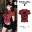 Áo Thun Nữ BABYTEE Dáng Ôm In Họa Tiết Độc Đáo Phong Cách STREETWEAR Grunge Y2K Cá Tính [Màu Đỏ Đô]