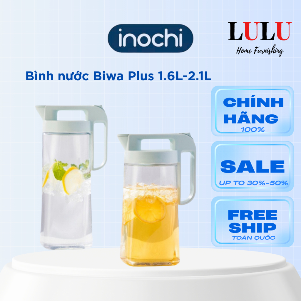[Hỏa Tốc] Bình nước cao cấp Biwa Plus 1,6L - 2,1L Dùng để đựng nước uống hoặc các loại nước ép