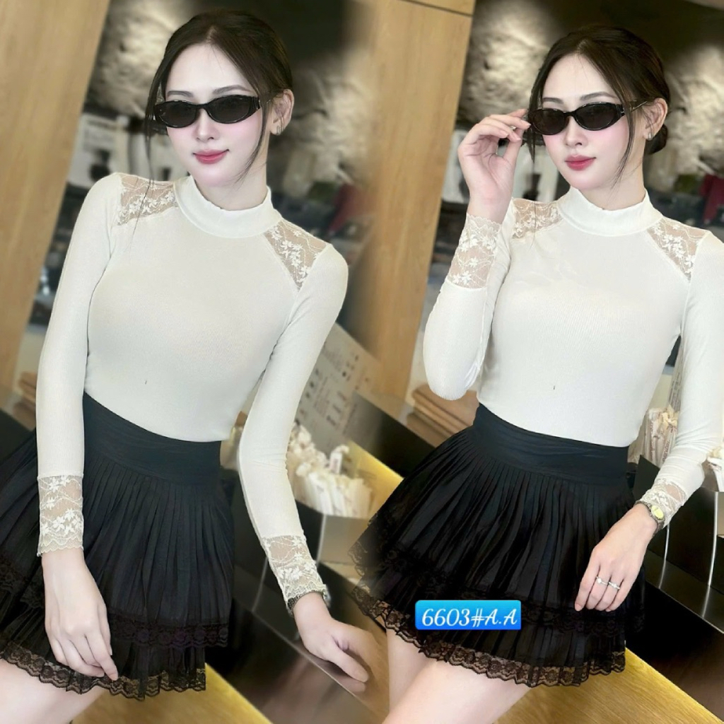 Áo nhiệt 6603# Phan ren hàng full hộp. có lót nỉ nhẹ.