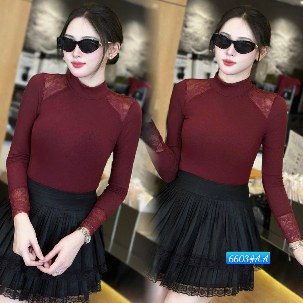 Áo nhiệt 6603# Phan ren hàng full hộp. có lót nỉ nhẹ.