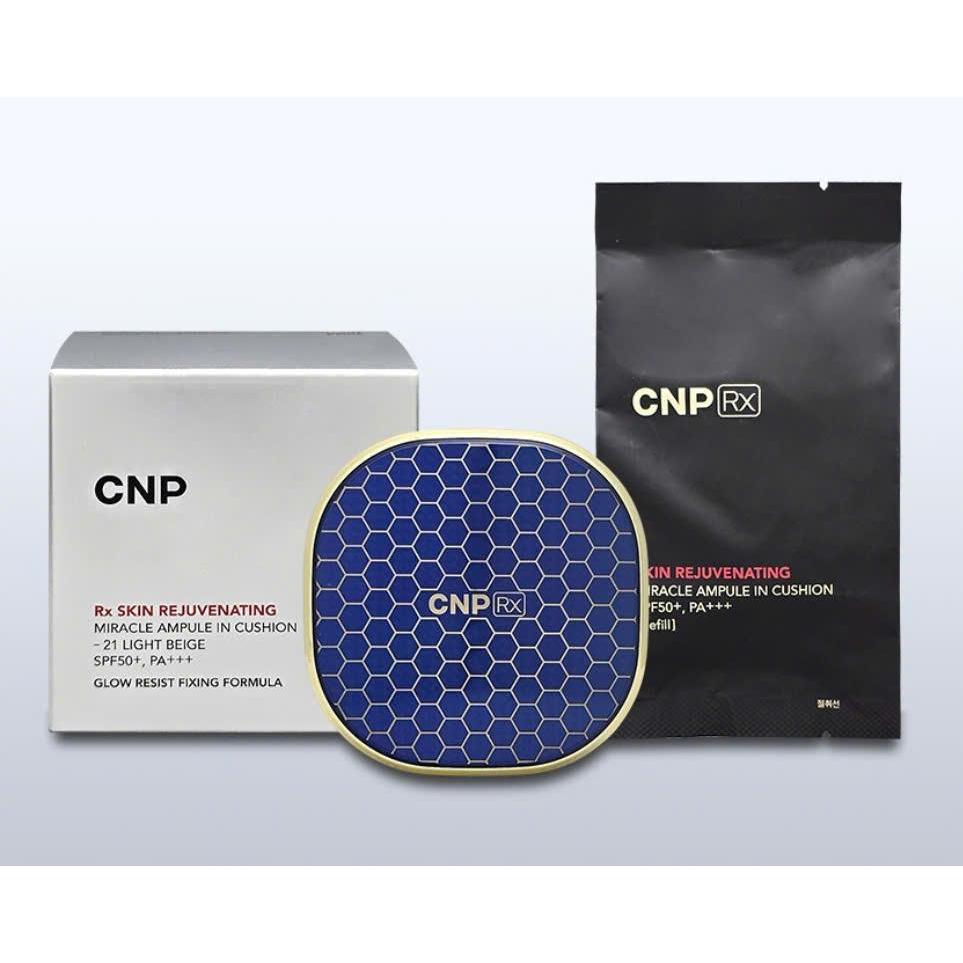 C73_Cushion CNP Rx Skin Rejuvenating Miracle Ampule Tone 21 Light Beige Mỏng, Mịn, Nhẹ giá tốt