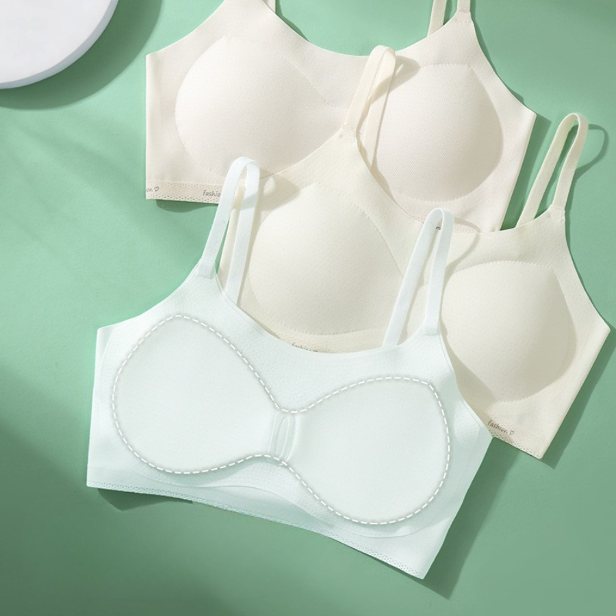 áo lót, áo ngực học sinh đệm liền không đường may size 20-60kg chất liệu su lụa thông hơi mềm mịn thoáng khí mã 2218