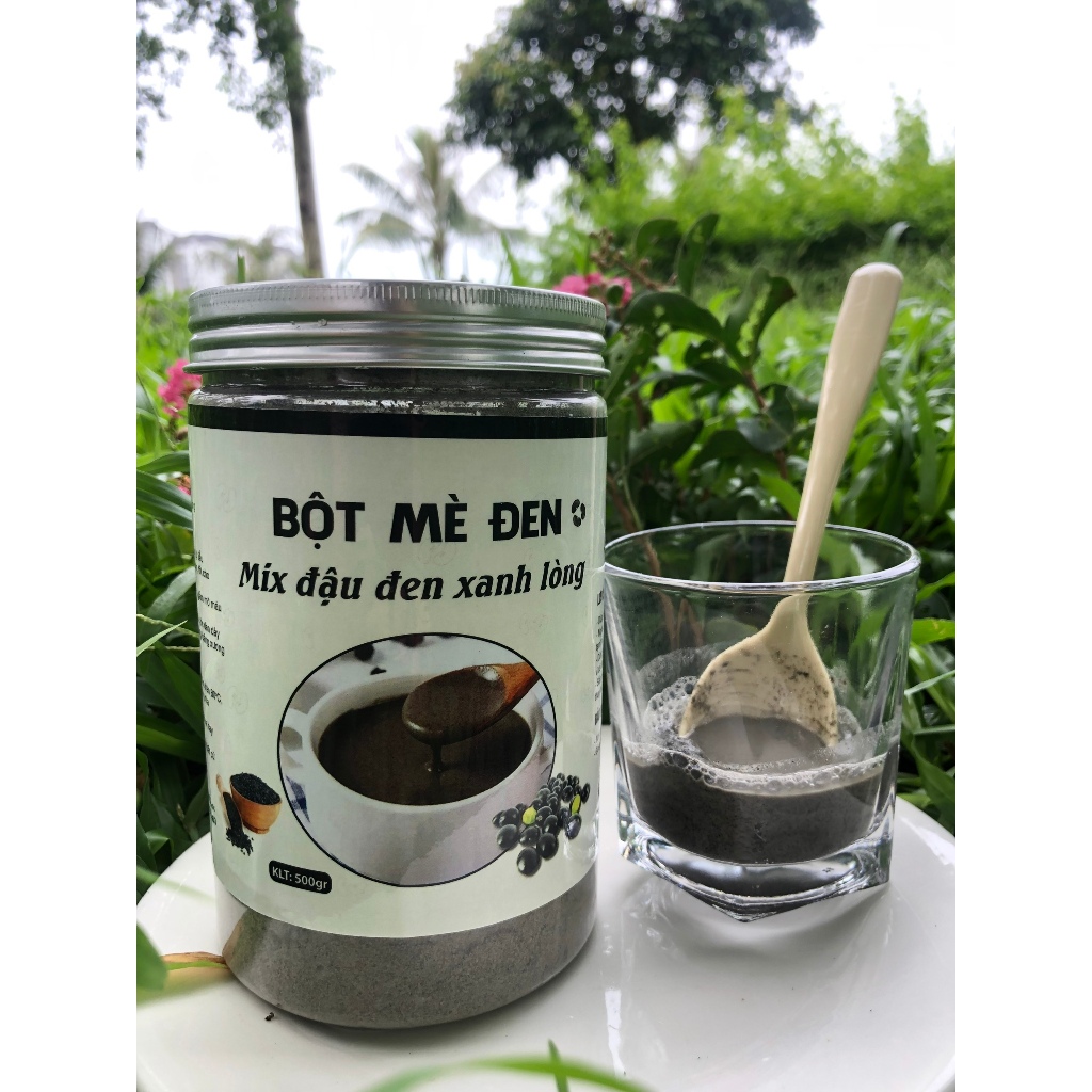 Bột Mè Đen Mix Đậu Đen Xanh Lòng Rang Củi Không Đường | Shopee Việt Nam