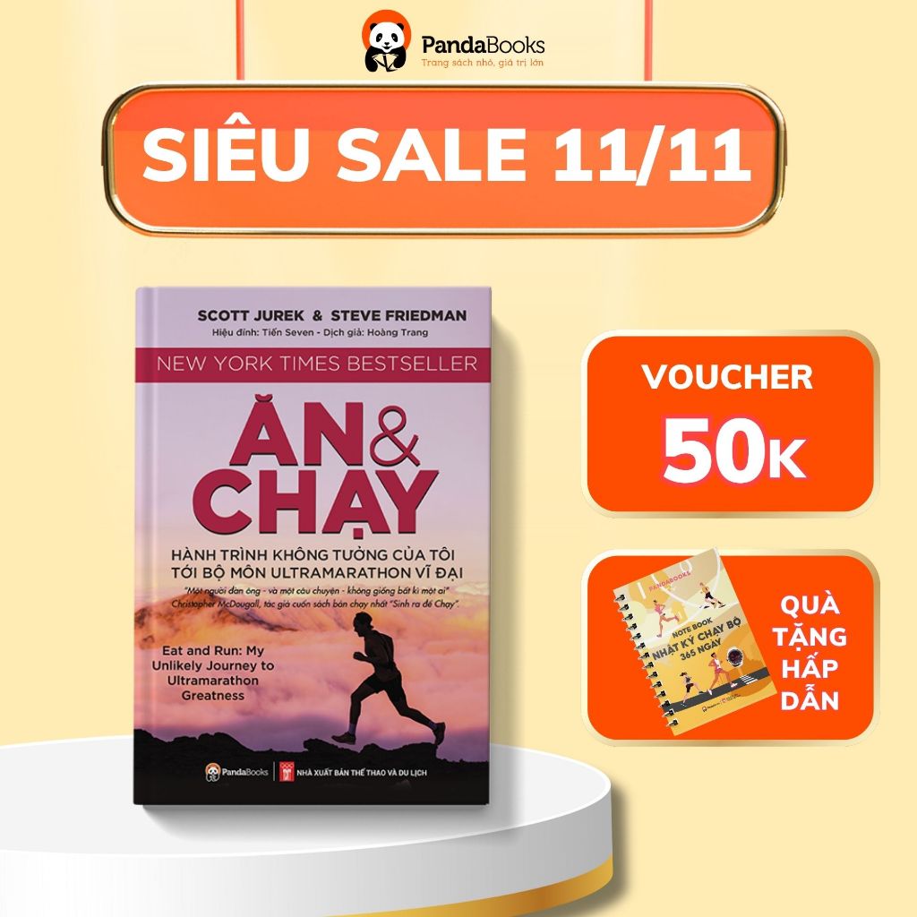 Sách - Ăn và chạy - Hành trình không tưởng của tôi tới môn Ultramarathon vĩ đại PANDABOOKS