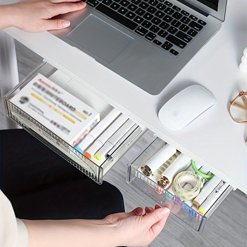 Kaleis Hộp lưu trữ ngăn kéo để bàn – dung tích lớn, có thể treo, kéo ra tiện lợi, giấu gọn dưới bàn làm việc