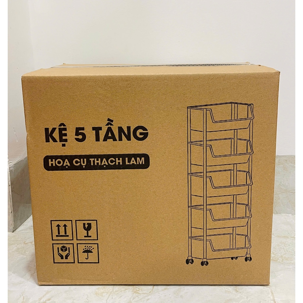 Hỏa tốc Kệ 5 Tầng Thạch Lam Kệ Nhựa Đa Năng Khay Sâu 11cm Kệ Đựng Sách Vở Kệ Lắp Siêu Chắc Tiện Dụng