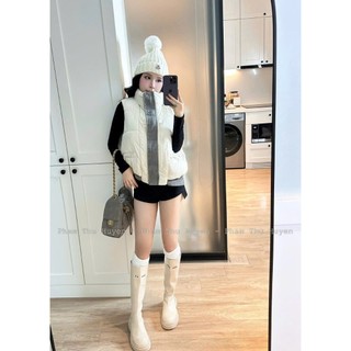 Áo Khoác Gile Phao Kéo Khóa Form Rộng QCCC Cao Cấp