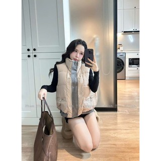 Áo Khoác Gile Phao Kéo Khóa Form Rộng QCCC Cao Cấp