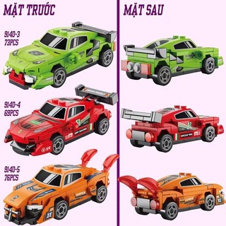 Mô Hình Lắp Ráp Ô Tô Mini [Có Cót Chạy] 70 Chi Tiết, Mô Hình Xếp Hình Xe Đua Cỡ Nhỏ, Đồ Chơi Quà Tặng Lắp Ráp Bobotoys