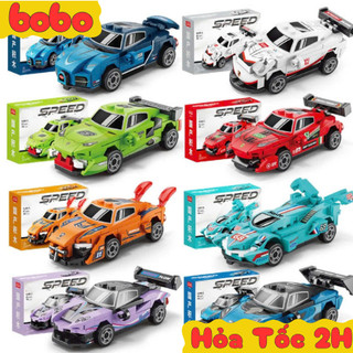 Mô Hình Lắp Ráp Ô Tô Mini [Có Cót Chạy] 70 Chi Tiết, Mô Hình Xếp Hình Xe Đua Cỡ Nhỏ, Đồ Chơi Quà Tặng Lắp Ráp Bobotoys