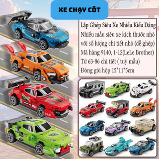 Mô Hình Lắp Ráp Ô Tô Mini [Có Cót Chạy] 70 Chi Tiết, Mô Hình Xếp Hình Xe Đua Cỡ Nhỏ, Đồ Chơi Quà Tặng Lắp Ráp Bobotoys
